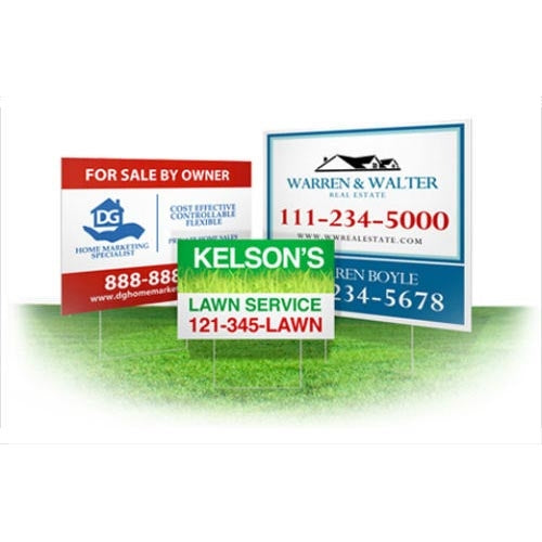 Horizontal Double Sided Coroplast Lawn Sign 4mm - 24" x 18"