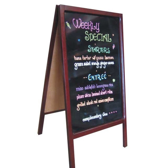 A-Frame Sidewalk Menu Black Marker Board Easel
