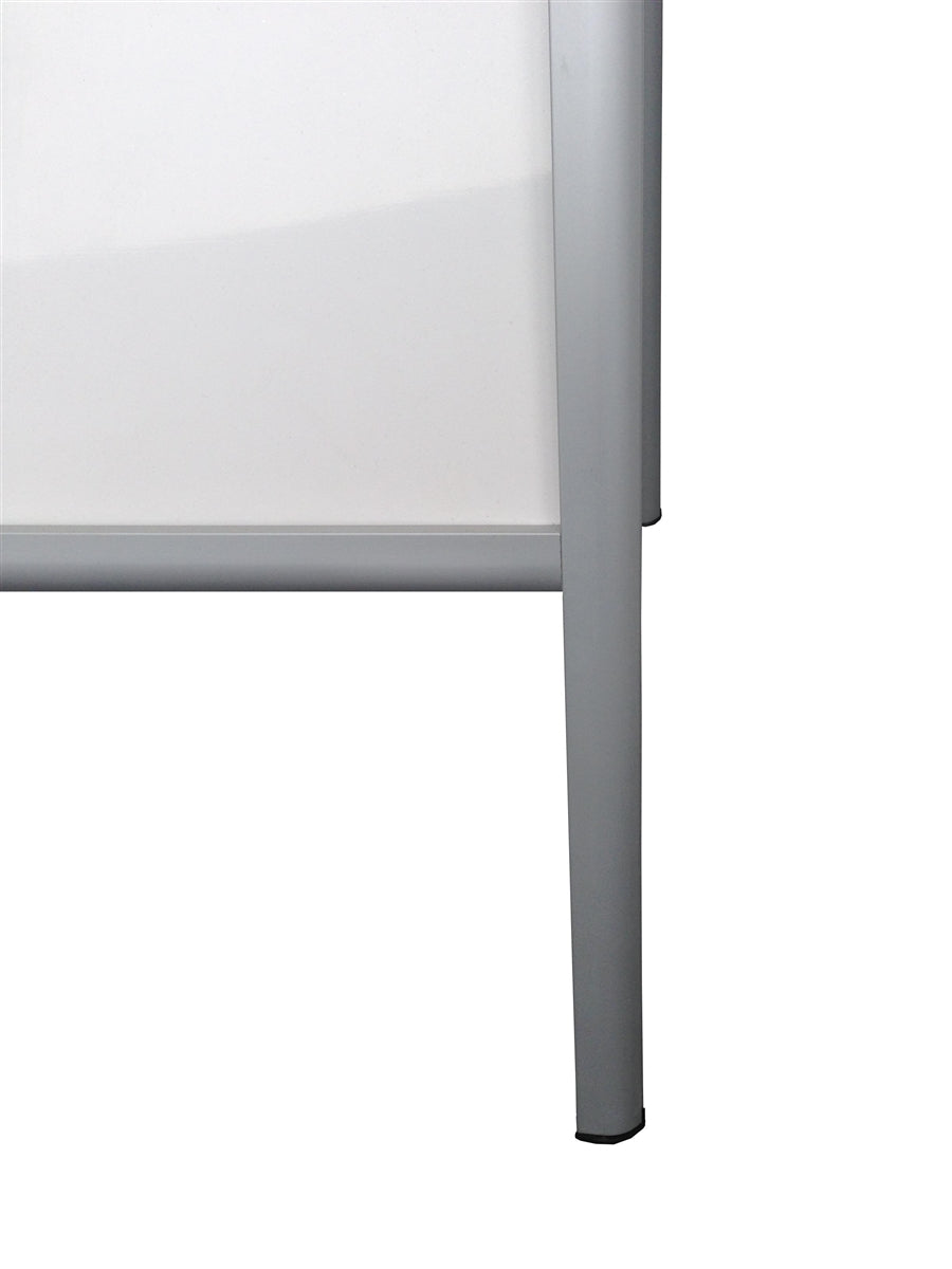 A-Frame Aluminum Sidewalk White Marker Board Easel