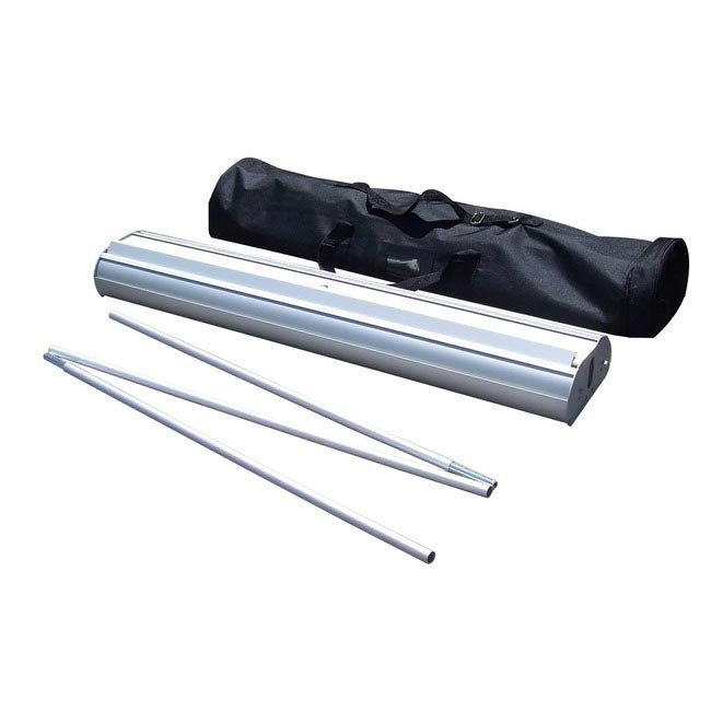 Double Sided 33" Retractable Roll Up Banner Stand - Stand Only