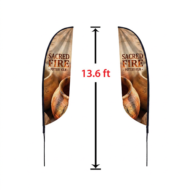 Medium Double-Sided Feather Flag Kit