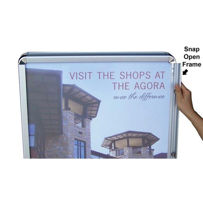 A-Frame Snap-Open Sidewalk Poster Stand Easel