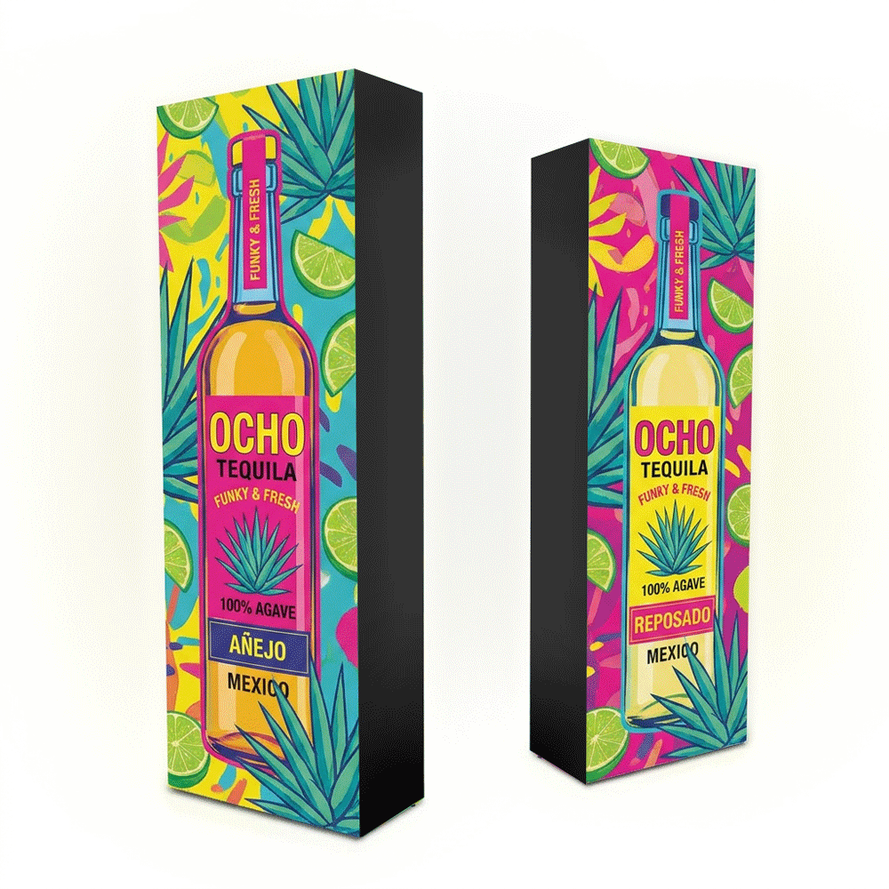 Illuminated Pop Up Display 2.5' X 7.5' With Double sided Print