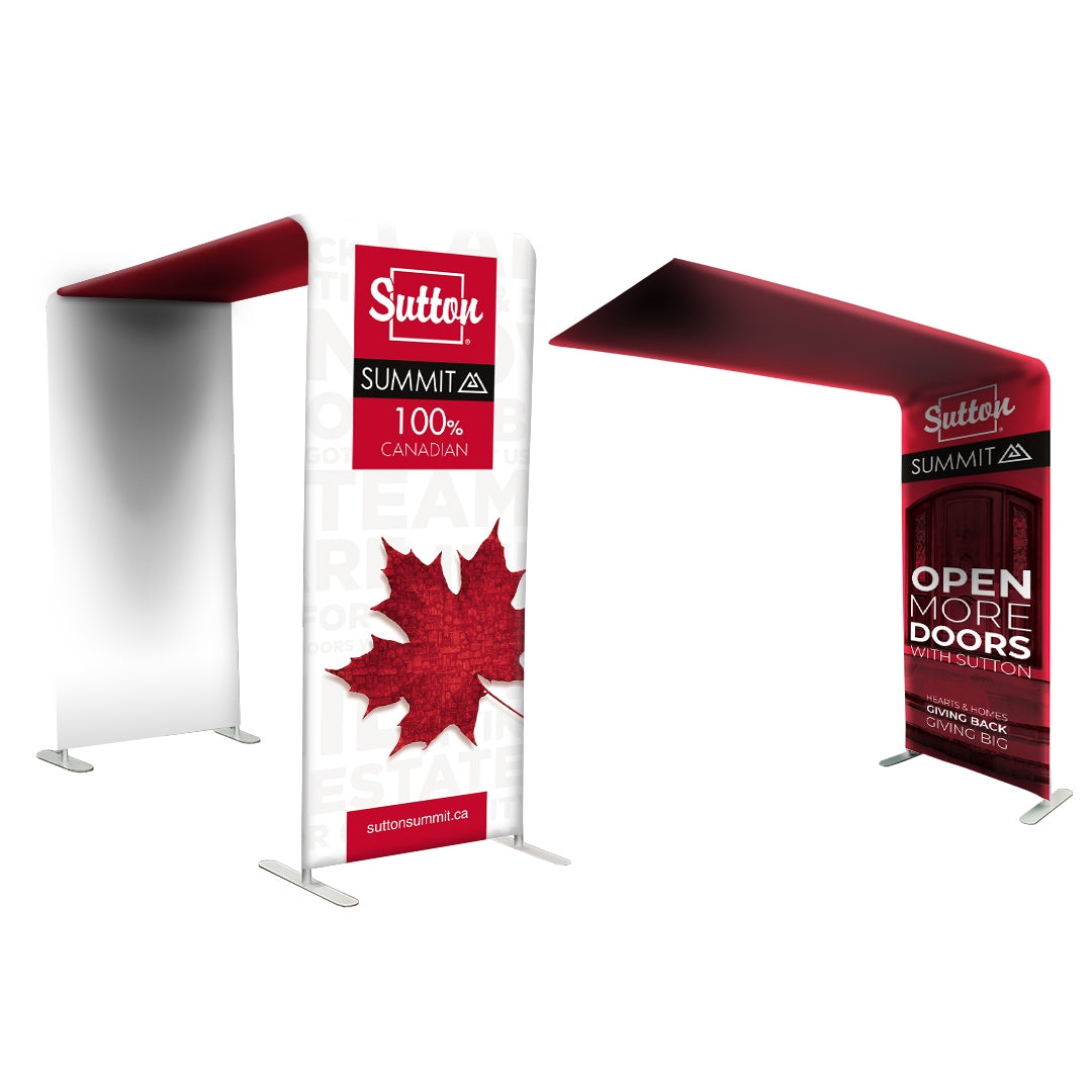 38" L-shaped Modular Display with Fabric Print