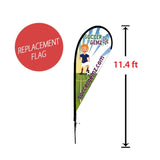 Replacement 39" x 93" Medium Tear Drop Flag