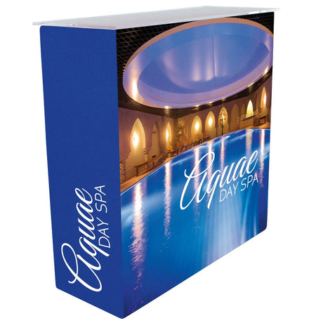 Straight Tube Display Counter with Fabric Print