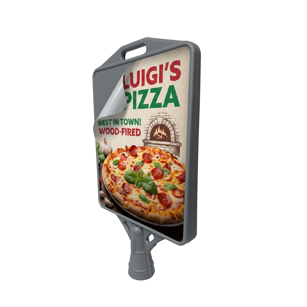 Replacement Sticker Print for Outdoor Cone Poster Sign (Water Filled Base)