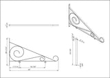 Hanging Sign Scroll Bracket - 36"