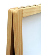 A-Frame Wooden Sidewalk White Marker Board Easel
