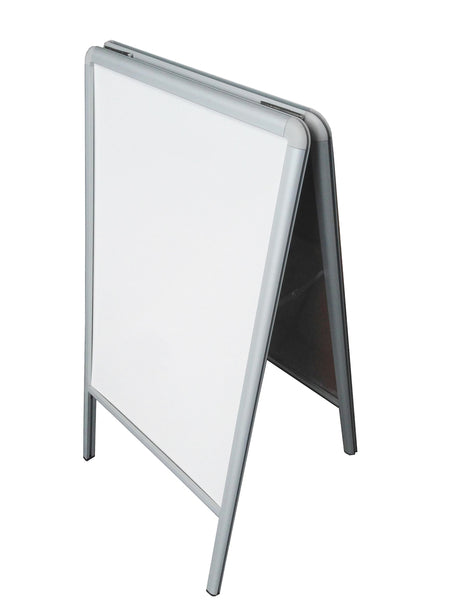 A-Frame Aluminum Sidewalk White Marker Board Easel