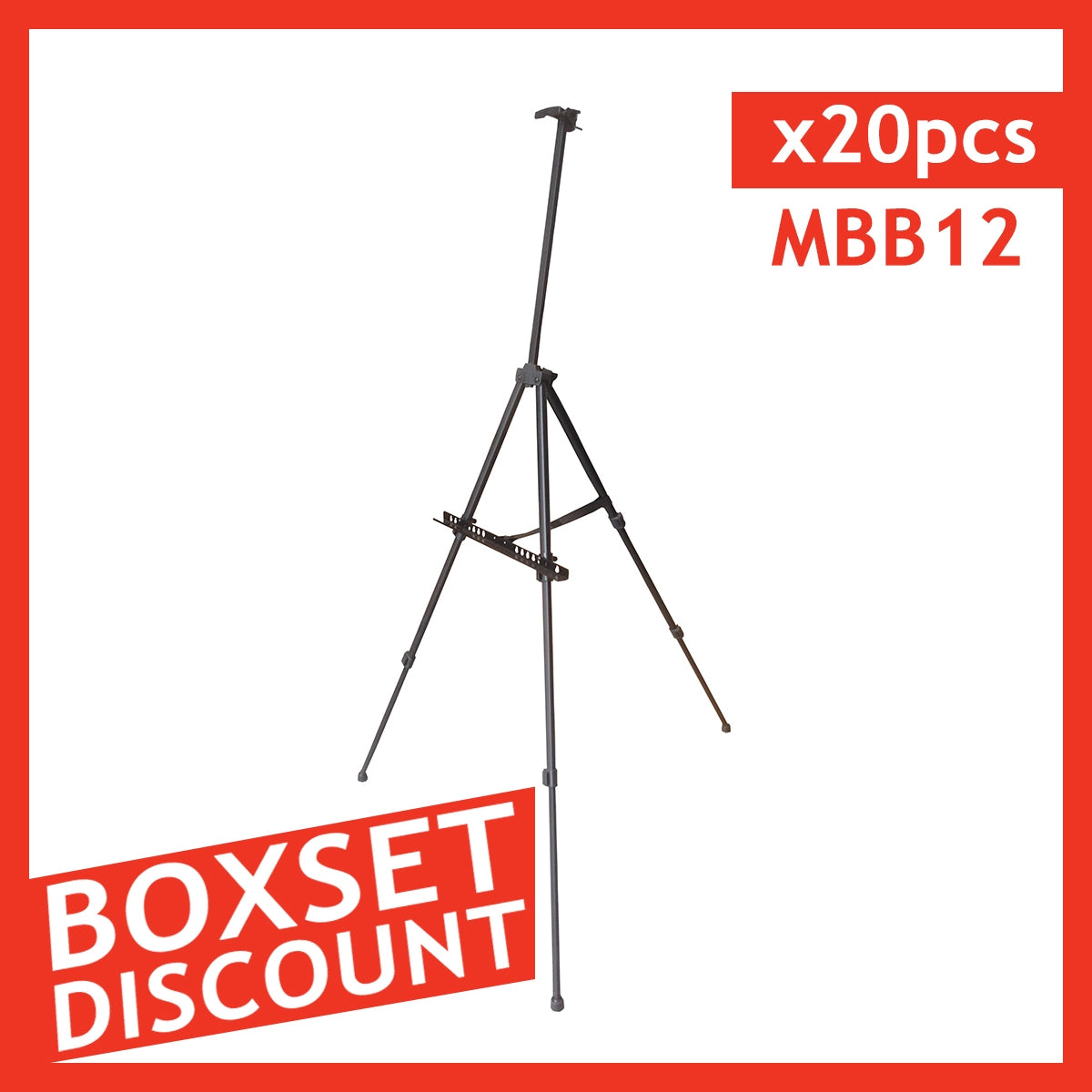Portable Aluminum Display Easel - Box Set [ 20 units/box]