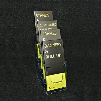 CLEARANCE - Tri-Fold Brochure Holder - 4 Pockets