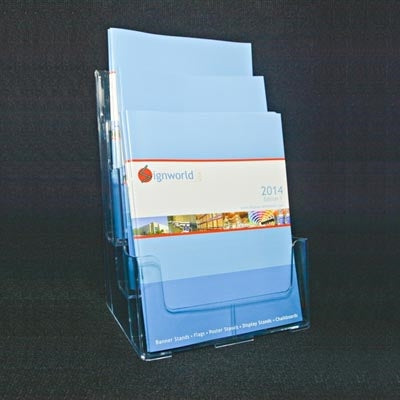 CLEARANCE - Letter Size Brochure Holder - 3 Pockets