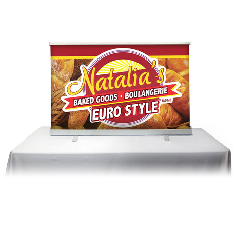 Table Top Retractable Roll Up Banner Stand 57''