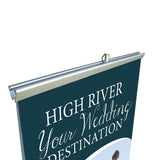 Double Sided 33" Retractable Roll Up Banner Stand with Vinyl Prints