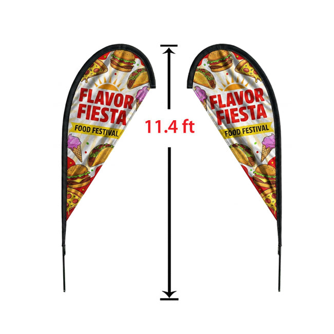 Medium Double-Sided Tear Drop Flag Kit