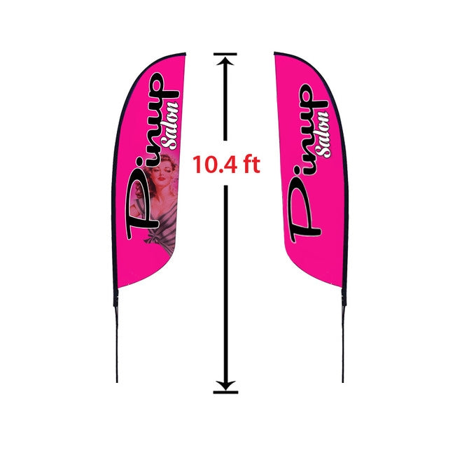 Replacement 23" x 84" Small Double-Sided Feather Flag