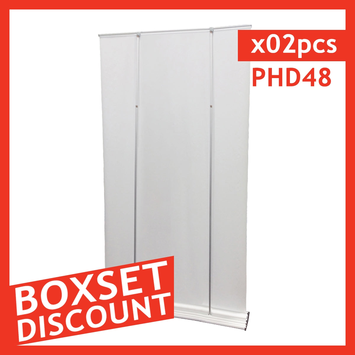 HD Retractable Banner Stand 48" - Box Set [ 2 units/ box ]