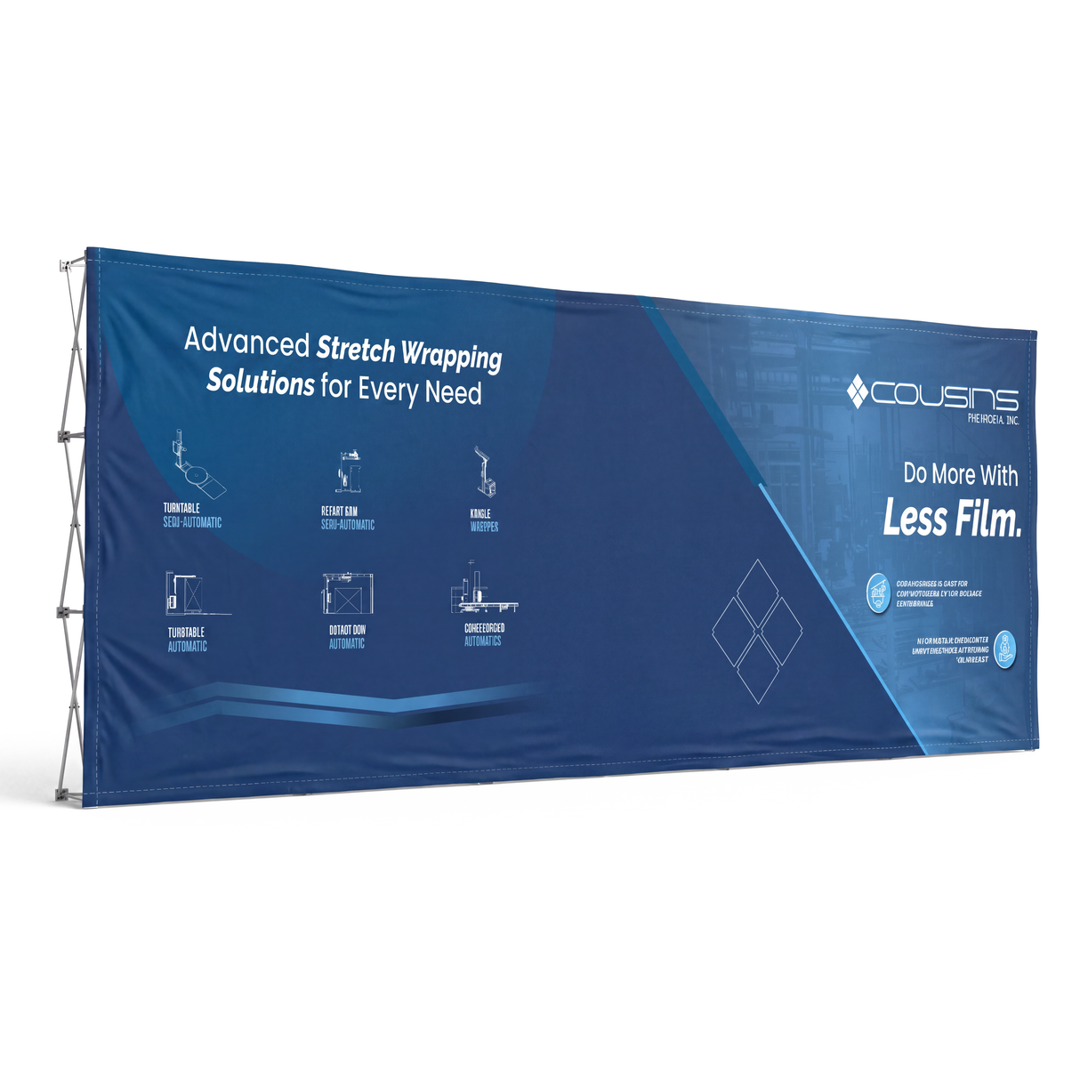 20 ft Fabric Pop Up Display with Fabric Print