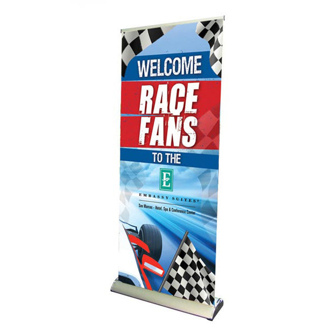 Premium Retractable Roll Up Banner Stand 33" with Vinyl Print