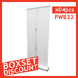 Premium Retractable Roll Up Banner Stand 33" - Box Set [4 units/box]