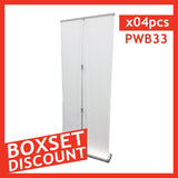 Premium Retractable Roll Up Banner Stand 33" - Box Set [4 units/box]