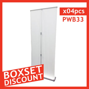 Premium Retractable Roll Up Banner Stand 33" - Box Set [4 units/box]