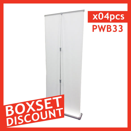 Premium Retractable Roll Up Banner Stand 33" - Box Set [4 units/box]