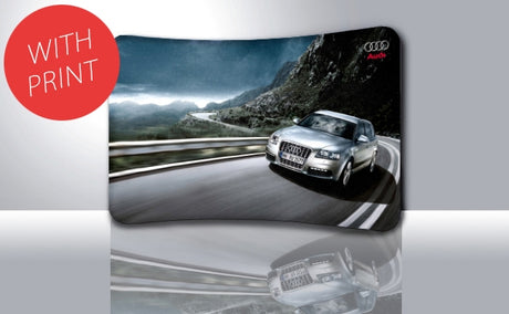 8 ft Curve Tube Display with Fabric Print