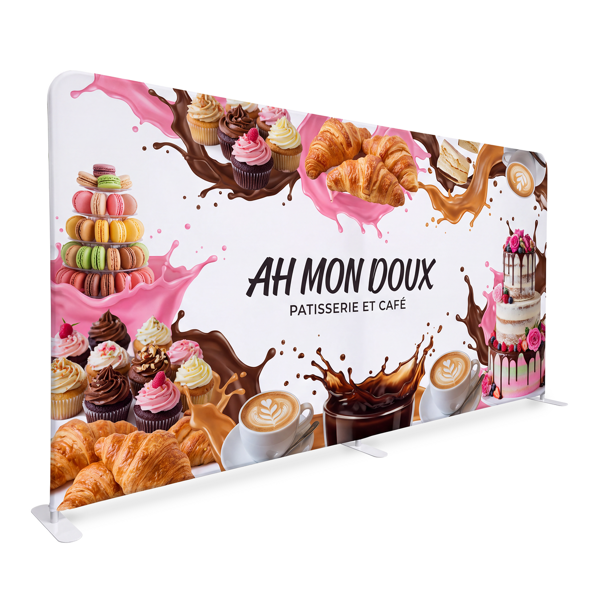 20 ft Straight Tube Display with Fabric Print