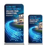 3' Straight Tube Banner Display with Double-Sided Fabric Print