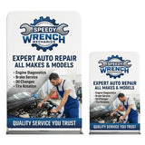 4' Straight Tube Banner Display with Double-Sided Fabric Print