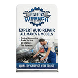 4' Straight Tube Banner Display with Fabric Print