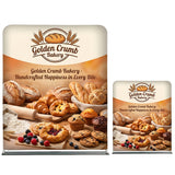 5' Straight Tube Banner Display with Double-Sided Fabric Print