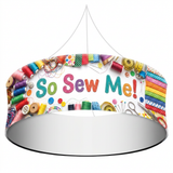 Hanging Tube Display - 6ft x 20in (1.66ft) Circle