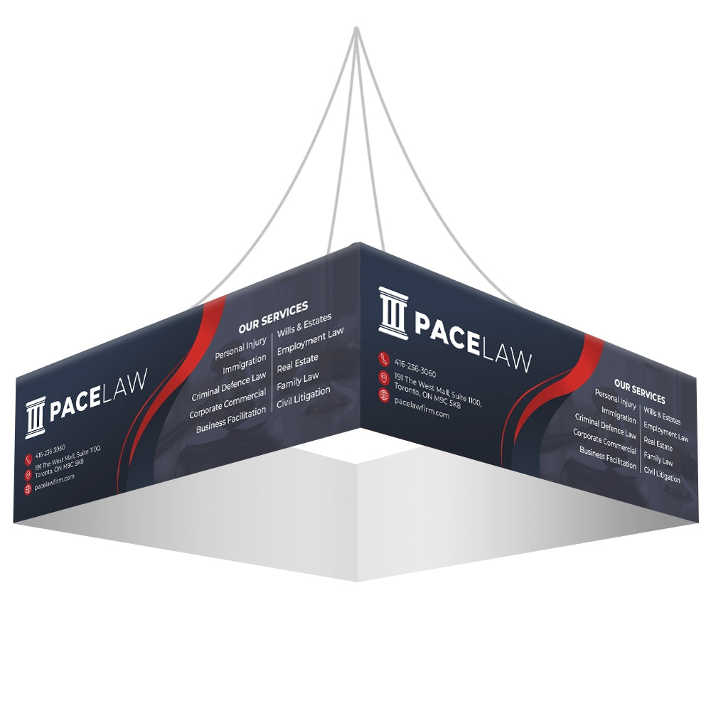 10 ft Hanging Tube Display Square