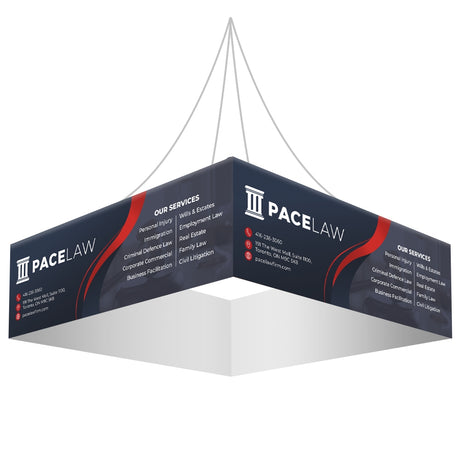 10 ft Hanging Tube Display Square