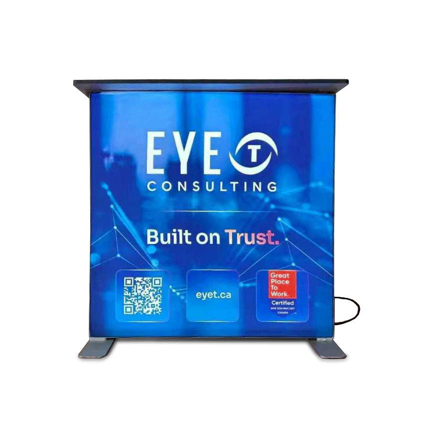 Illuminated Pop-up Counter with Double-sided Fabric Print