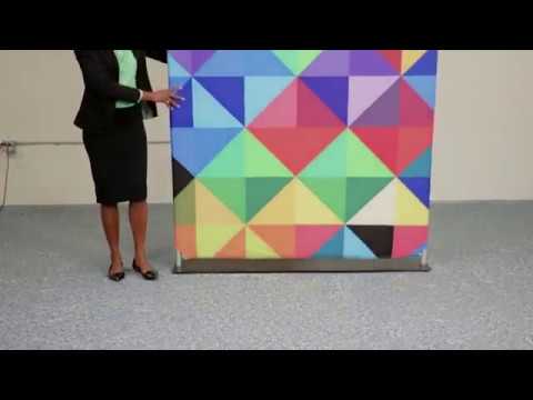 3' Straight Tube Banner Display with Fabric Print
