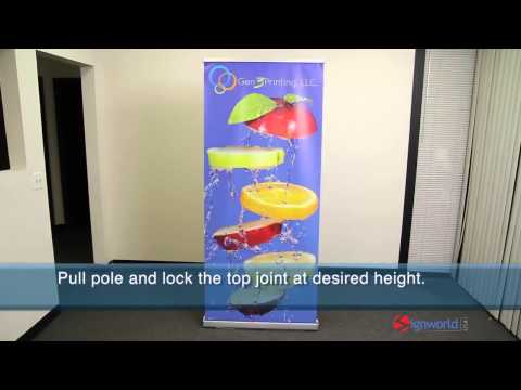 Retractable Roll Up Banner Stand 57" Stand Only
