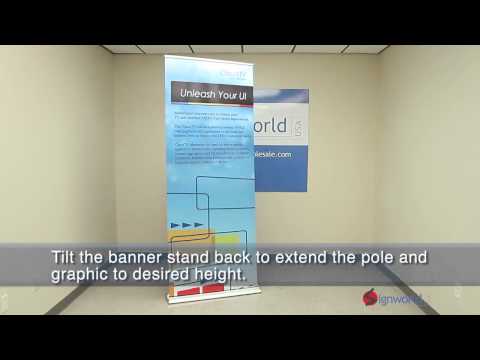 HD Retractable Banner Stand 36" with Vinyl Print