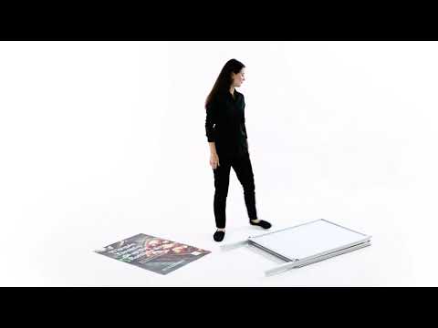 A-Frame Snap-Open Sidewalk Poster Stand Easel