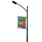 Street Pole Banner Brackets 24" with 24" x 36" Vinyl Banner