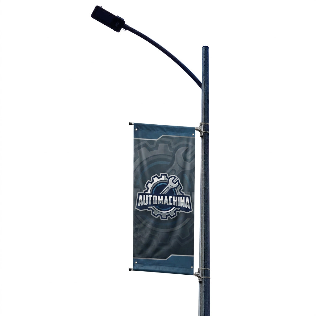Street Pole Banner Brackets 24" with 24" x 60" Vinyl Banner