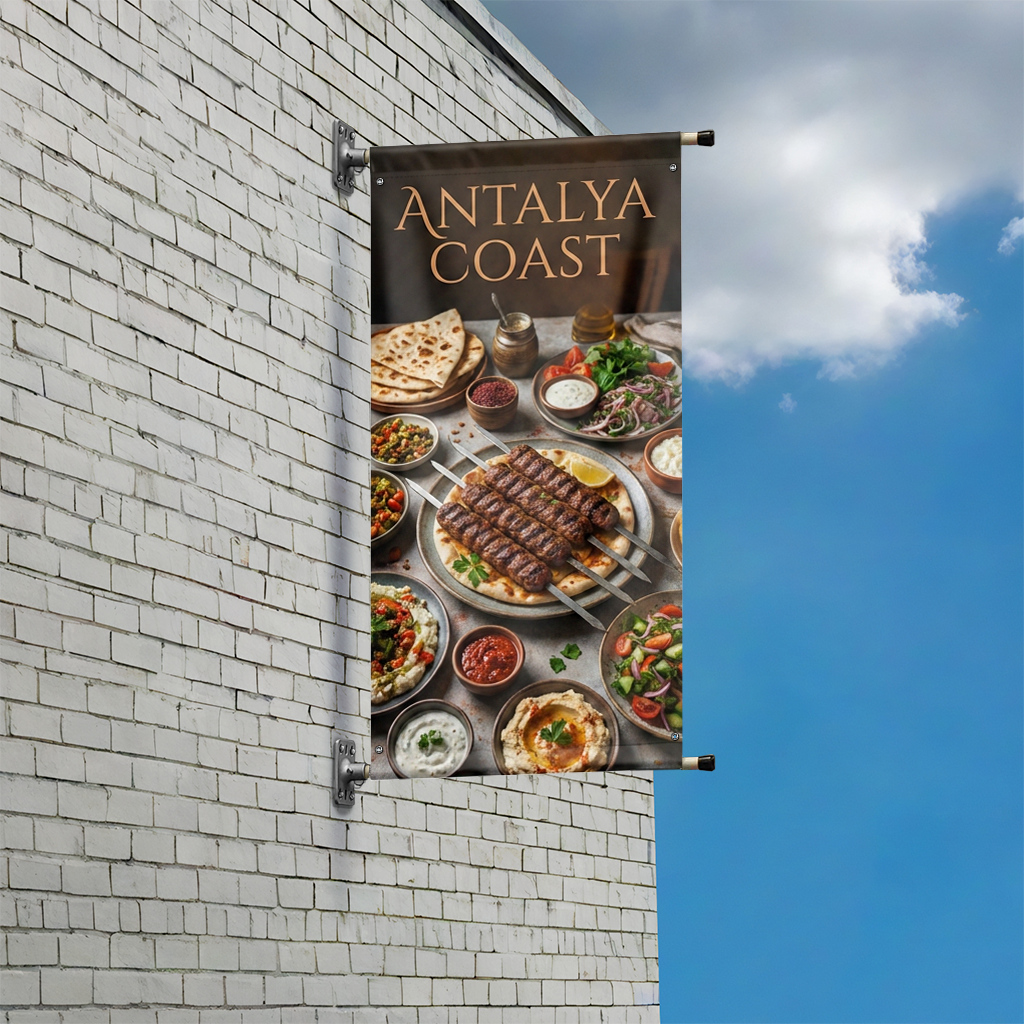 Wall Mount Bracket Set 24'' with 24'' x 48'' Vinyl Print