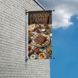 Wall Mount Bracket Set 24'' with 24'' x 48'' Vinyl Print