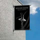 Wall Mount Bracket Set 30'' with 30'' x 48'' Vinyl Print